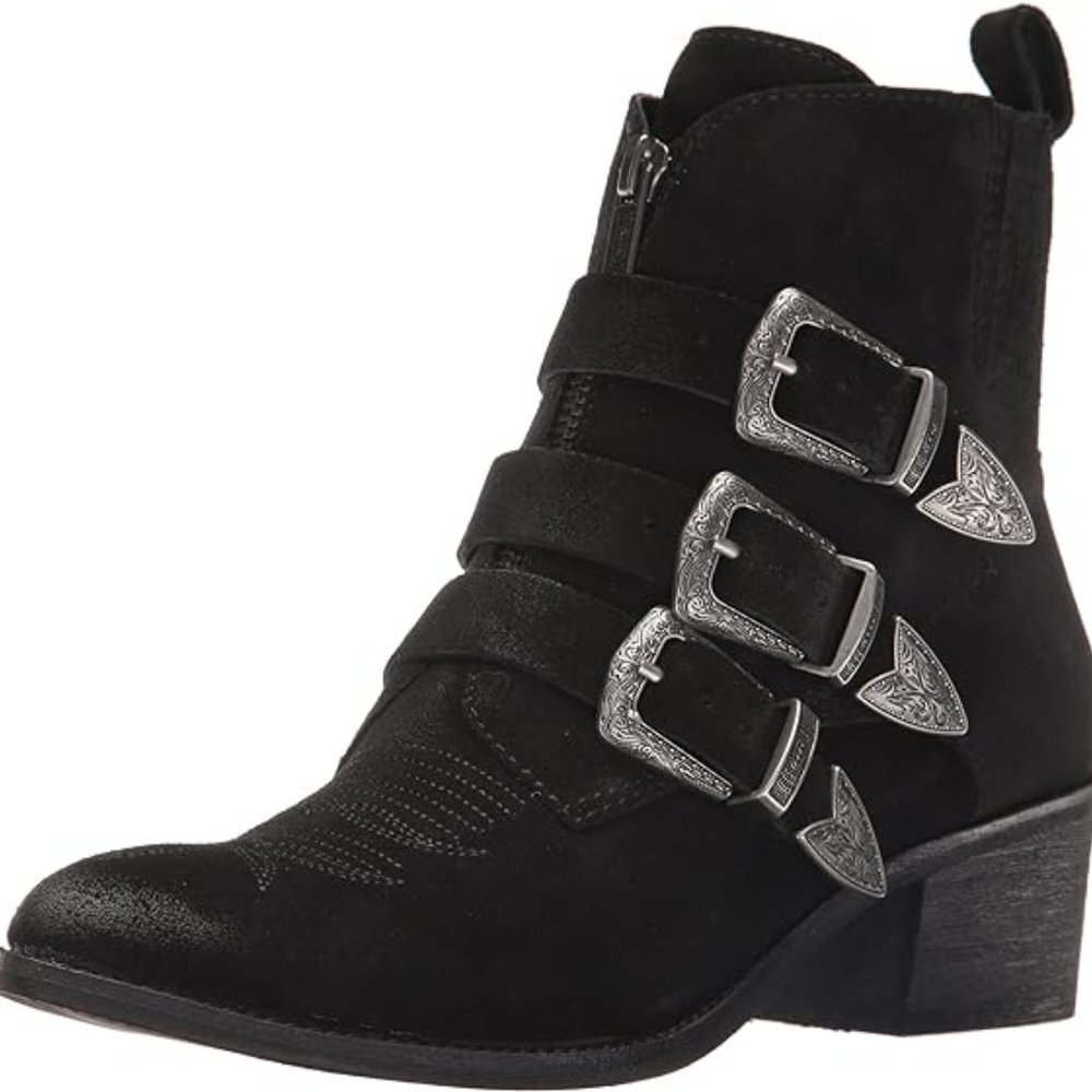 Dolce Vita Scott Western Bootie in Black Suede (NWOT)